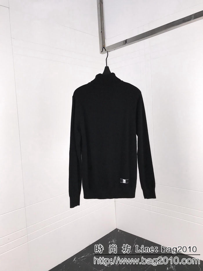 MONCLER蒙口 x 藤原浩合作系列 18年秋冬新款 高領貂絨 魔術貼徽章圖案 男款羊毛衫 ydi1554